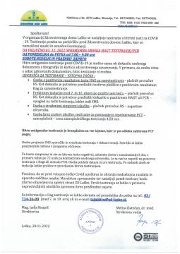 Zdravstveni dom Laško in testiranje na covid-19